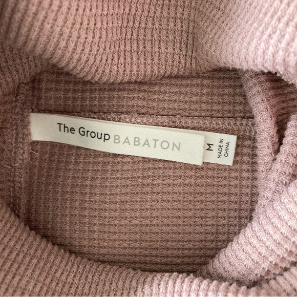 The Group Babaton Aritzia Oversized Cowl Neck Waffle Shirt - Picture 2 of 2